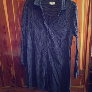 Navy shirt dress